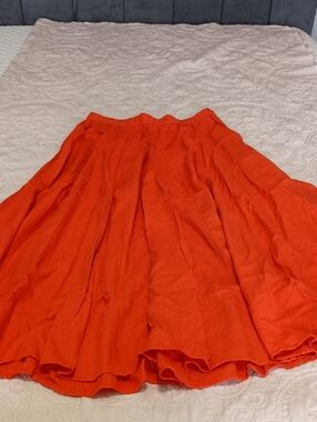 Universal Thread Bright Orange Circle Skirt - Flared Midi